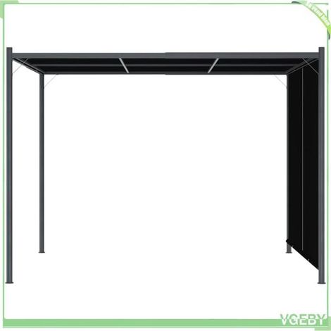 Pergola de jardin - FAFEICY - 49324 - 3x3 m - Auvent rétractable - Acier enduit de poudre (1/5)