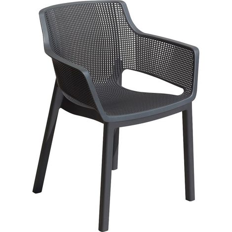 Gartenstuhl Elisa grafit 57,7x62,5x79