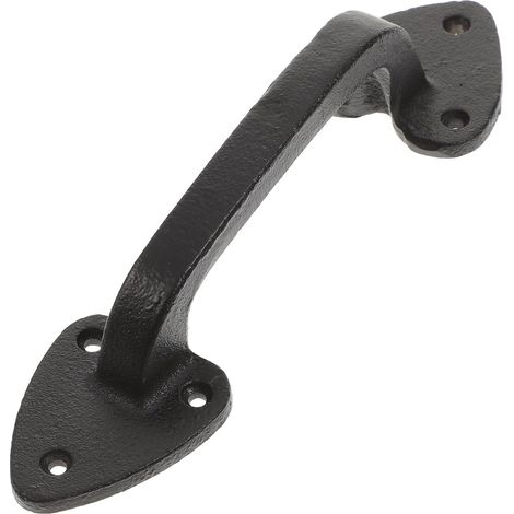 Poignée de Porte Coulissante en Fonte Noire pour Portes de Garage Conçue pour une Ouverture Facile et Résistante à la Décoloration (1/5)