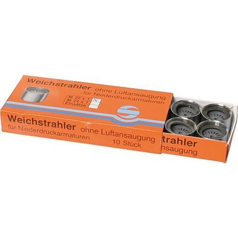 Regulateur jet doux basse pression fem M22x1 avec joint en caoutchouc sans couronne "emballage 10 pcs"             ", (1/2)