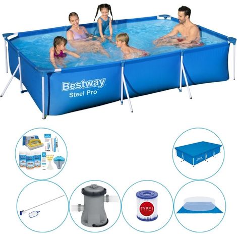 Bestway Bestway Steel Pro Rectangulaire - 300x201x66 cm - 7-pièces S21563
