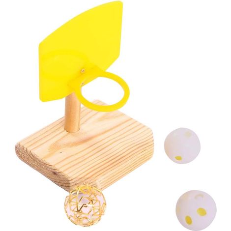 Bird Play Tabletop Basketball Training Stacked Color Ring Toys Perroquet Chew Ball (1/4)
