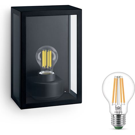 Philips Alzor Wandleuchte Außen E27 (Schwarz) - Philips LED E27 40W Nicht dimmbar (1/5)