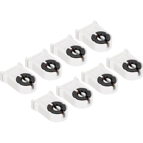 T8 Lampe Support G13 Base Non-Shunté Lampe Prise LED Fluorescent Tube Rechange Blanc Noir (1/4)