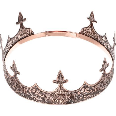 Couronne pour homme, serre-tête, couronne décorative, couronne de performance, accessoire de cheveux, bijou de cheveux décoratif-18.50X18.50X6.50CM (1/4)