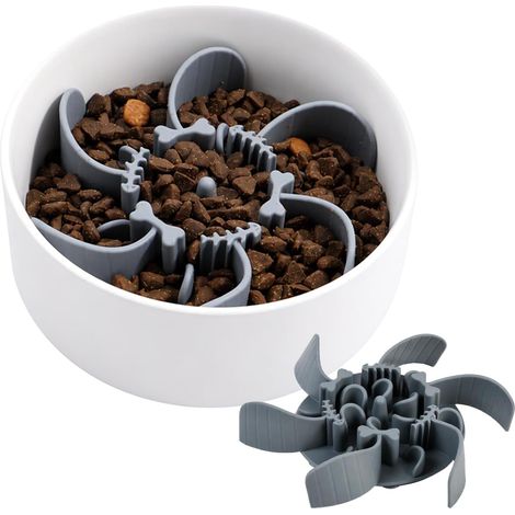 Dog and Cat Slow Feeder Slow Food Bowl for Dogs and Cats, Slows Down Food, Cuttable with Suction Cups for Small Medium and Large Dogs (1/5)
