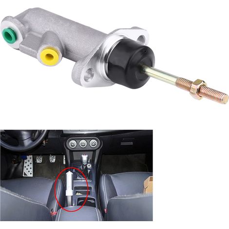 Maître-cylindre d'embrayage et de frein automobile en alliage d'aluminium, alésage de 0,75 pouce, avec commande à distance, adapté aux freins à main hydrauliques. (1/5)