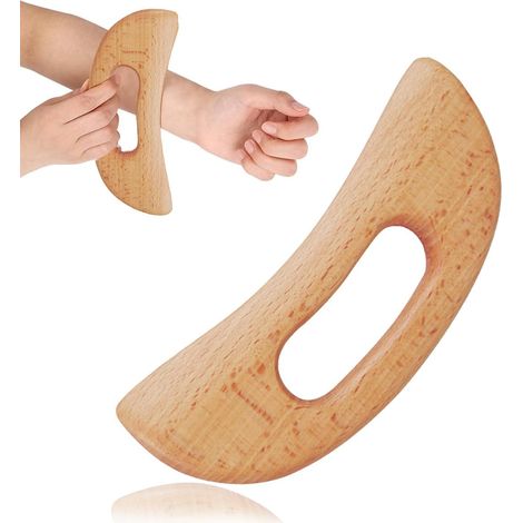Grande strumento per massaggio Gua Sha in legno per tutto il corpo, versatile sia per uomini che per donne. (1/5)