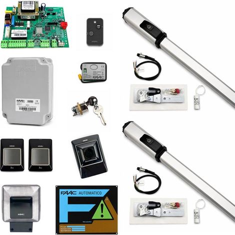 FAAC KIT 422 SBS 104210 2 Motori Automazione Cancello a Battente Idraulico 3mt Per Anta