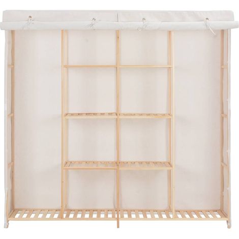 Maison Exclusive - Kleiderschrank Weiß 173 x 40 x 170 cm Stoff (1/5)