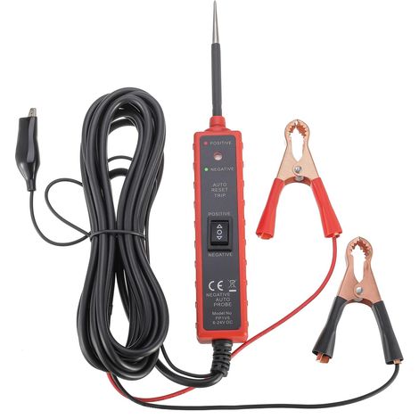 Für Stromkreis-Sonden-Kit, 6–24 V Kfz-Betriebstester, mit LED-Licht, Stromkreisdetektor, Spannungsprüfer, Systemtest-Licht-Elektrotester