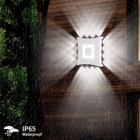 22 W Moderne COB-LED-Wandleuchte für den Innen- und Außenbereich, Wandleuchte aus Aluminium und Acryl, IP65 wasserdicht, 6000 K kaltweißes Licht für Schlafzimmer im Gartenkorridor, weiß (1/5)