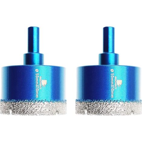 Couronnes diamantées 50mm pour carrelage, granit, marbre (x2) (1/5)