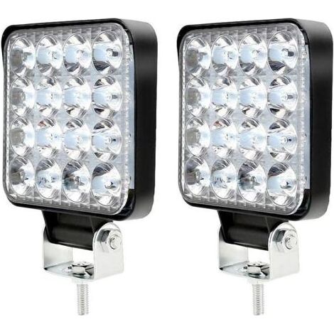 Lampe de travail LED 12 V 48 W 6500 K, IP 67 étanche, haute résistance, pour tracteur, camion, moto, bateau, SUV, 2 pièces (1/4)