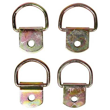 SPOTLIGHT ANNEAU ARRIMAGE, ANNEAUX DE FIXATION POUR REMORQUE - 4 PIÈCES - A FIXER - DIMENSIONS ANNEAU : 48 X 59MM - DIMENSIONS P