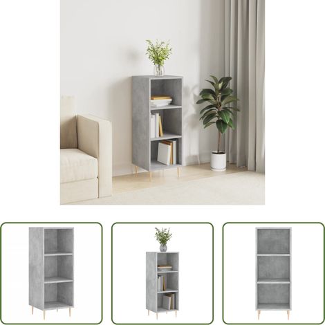 Betonfarbe - Sideboard Betongrau 34,5x32,5x90 cm Holzwerkstoff (1/5)