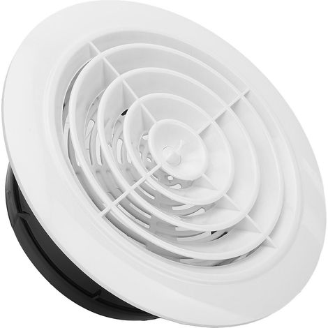 Grille d'aération ronde de 150 mm en plastique ABS pour salle de bains, cuisine, bureau, mur ou plafond (1/5)