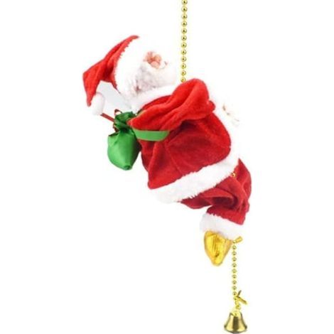 Climbing Santa Claus 9 Inch Christmas Ornament Christmas Decoration Climb Up and Down Decoration Climbing Beads Figure Christmas Ornament (1/5)