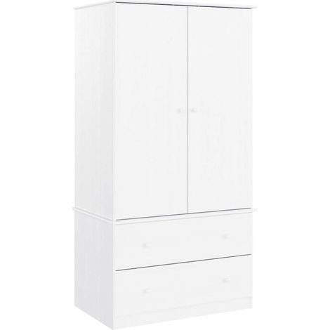 Maison Exclusive - Kleiderschrank ALTA Weiß 90x55x170 cm Massivho