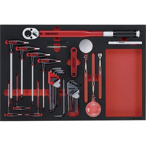 Jeu de clé et set d'inspection Foam4x4 tray 17 pièces Teng Tools TTEX17