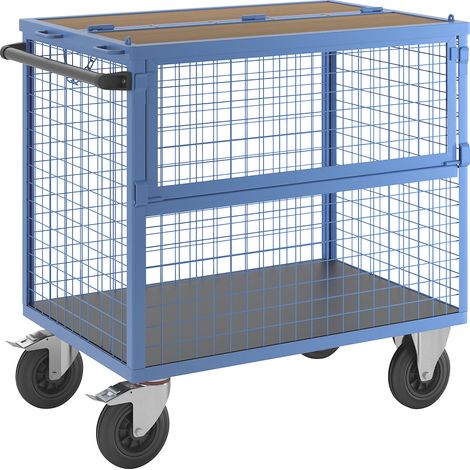 eurokraft pro, Chariot-caisse, panneaux grillagés en acier, (1/5)