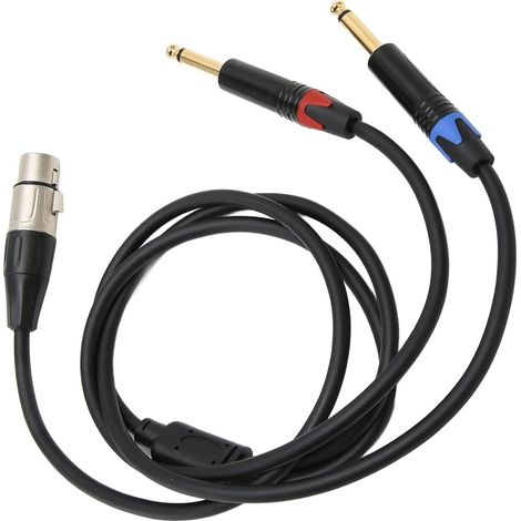 Double 6,35 Mm à Xlr y Splitter Câble Connecteurs Plaqués (1/5)