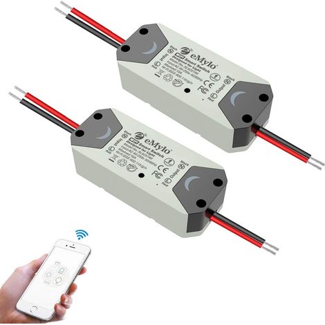 Commutateur WiFi intelligent Interrupteur d'éclairage WiFi universel Smart Home DIY Module de relais sans fil Télécommande Minuterie Commande vocale (1/5)