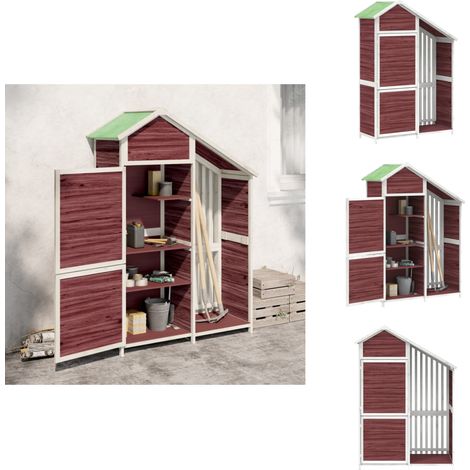 Geräteschuppen Mokka 120x53,5x170 cm Massivholz Kiefer - Gartengerätehaus - Holzgartenhaus - Geräteschuppen - Werkzeuglager - Outdooraufbewahrung (1/5)