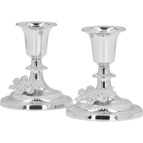 2 Supports Bougies Métal Stabilité Parfaite Multifonction Européen Simple Long Porte-Bougie Déco Maison Cadeau (1/5)