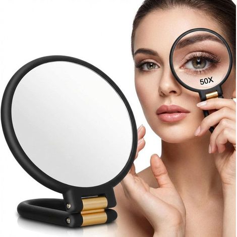 Miroir Grossissant de Maquillage x50,Double Face Portable Mural Réglable 360° MEUBLE MEUBLE DE SALLE DE BAIN MIROIR DE SALLE DE BAIN (1/5)