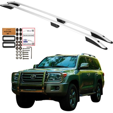 Barras de techo TOYOTA LAND CRUISER SUV 2004-2009 Aluminio Sólido Durable (1/5)