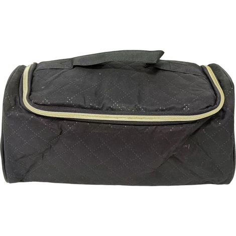 Sac de voyage pour outils de coiffure avec crochet de suspension intégré portable résistant à la chaleur sac de rangement accessoires pour fer à lisser et fer à boucler noir en polyester 30x15,5x16 cm (1/3)