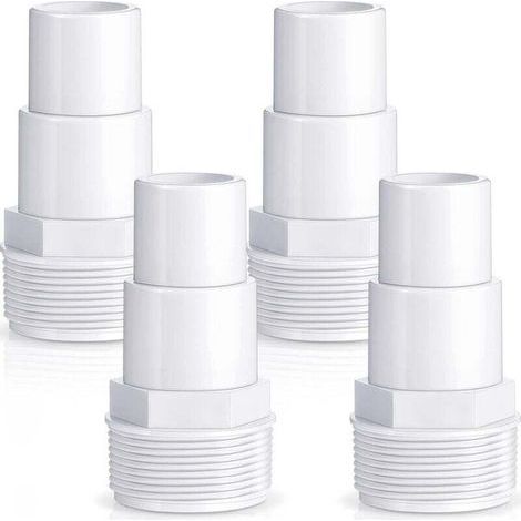 Adaptateur de tuyau combiné pour pompe de filtration de piscine, remplacement pour pompe de piscine hors sol, filtre, écumoire, compatible avec les adaptateurs Hayward SPX1091Z7 et SPX1091Z4 (4 (1/4)
