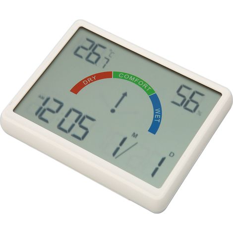 Réveil numérique avec support, horloge de bureau magnétique à grands chiffres avec affichage de la température et de l'humidité (1/5)
