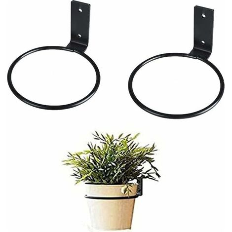 VURAHOME – 2-teiliges Set Wand-Blumentöpfehalter, Blumenständer, Pflanzenständer für Zimmerpflanzen, freistehende Blumentopfhalter (1/5)