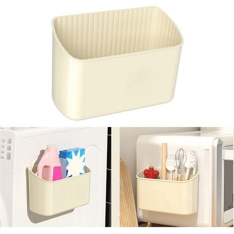 Boîte de rangement magnétique pour réfrigérateur, grande capacité, en plastique résistant, 22 x 9,5 x 14,8 cm, 1 unité (1/5)