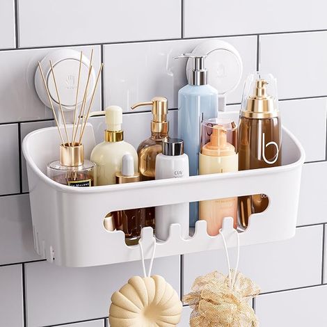 Etagere Douche Ventouse éTagèRe De Douche Etagere Ventouse Salle De Bain Robuste Avec Ventouse Sous Vide (1/5)
