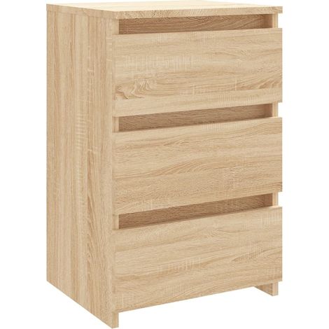 vidaXL Bed Cabinet Sonoma Oak 40x35x62.5 cm Engineered Wood (1/3)