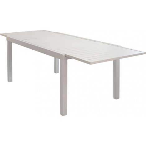 Tavolo Formentera 160/240x90x75 h cm in Alluminio Tortora