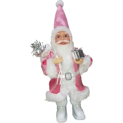 23 cm große, stehende Weihnachtsmannfigur, Baumschmuck, Weihnachtsschmuck, Weihnachtsmannstatue für Puppen und Spielzeug, Sammlerstück