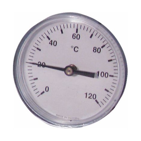 Thermomètre rond 0 à 120°C Ø80mm plonge axiale 40mm - DIFF