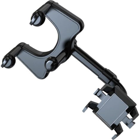 Support de Téléphone Facile à Installer pour Véhicule Rotatif à 360 Degrés en ABS et PU pour Conduite Sécurisée Rétroviseur de Voiture (1/5)