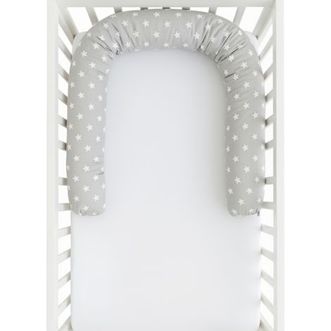 Paracolpi per lettino a rotelle Minky Pillow 200cm - stelle grigie (1/5)