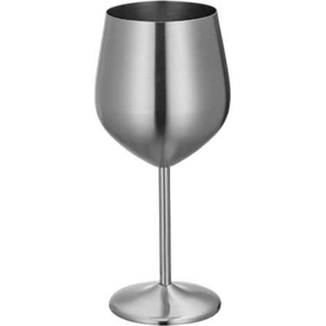 Verre À Vin En Acier Inoxydable 304 - Gobelet À Pied - Capacité 530 Ml - Pour Restaurant Et Extérieur - Unité (1/4)