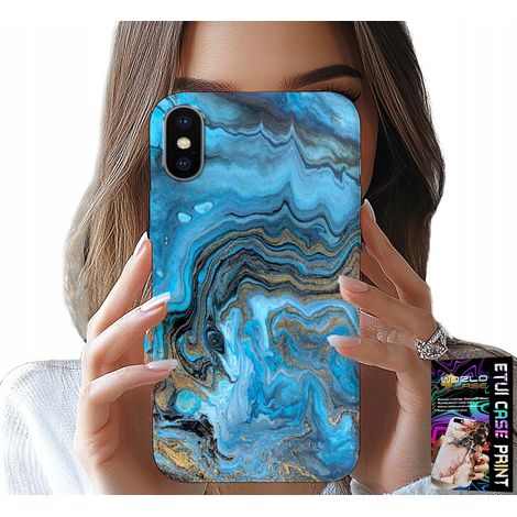 Hülle für iPhone XS Max – Hülle mit Marmormuster + Folie (1/5)
