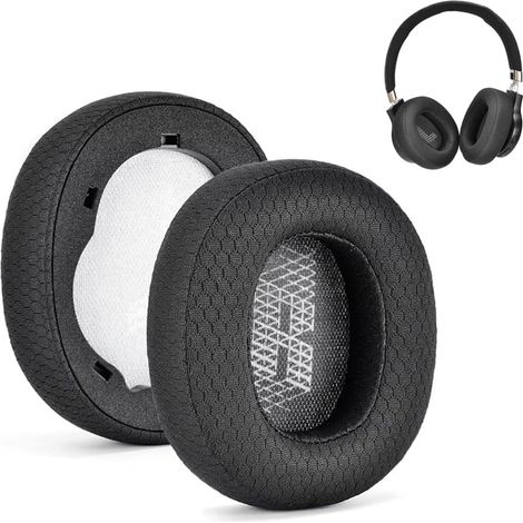 Cuscinetti auricolari E65, compatibili con cuffie 650BTNC, 660NC ed E65BTNC Cuscinetti auricolari di ricambio in memory foam, compatibili con cuffie over-ear 750NC, neri (1/5)