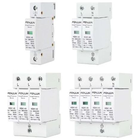 Parasurtenseur, 1 pièce Parafoudre basse tension 220V 4P/40KA Parafoudre (1/5)