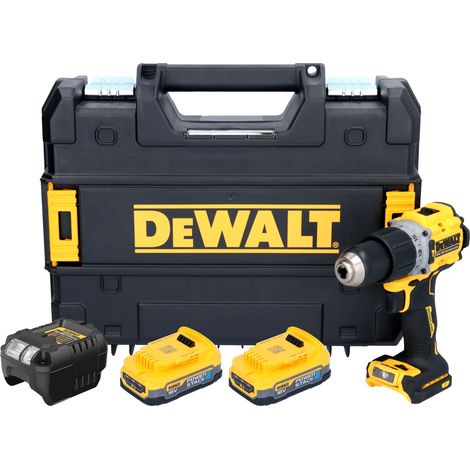 DeWalt DCD 805 E2T Perceuse-visseuse à percussion sans fil 18 V 90 Nm Brushless + 2x batterie Powerstack 1,7 Ah + chargeur + TSTAK (1/5)