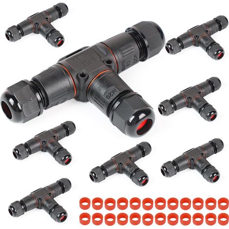 Connecteur de Câble Étanche 3 Pôles IP68 3-12 Mm 8 Pièces Forme (1/5)