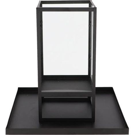 Lampe Tempête de Table L - Noir - 37 x 37 x H 37,3 cm - Livraison gratuite (1/5)